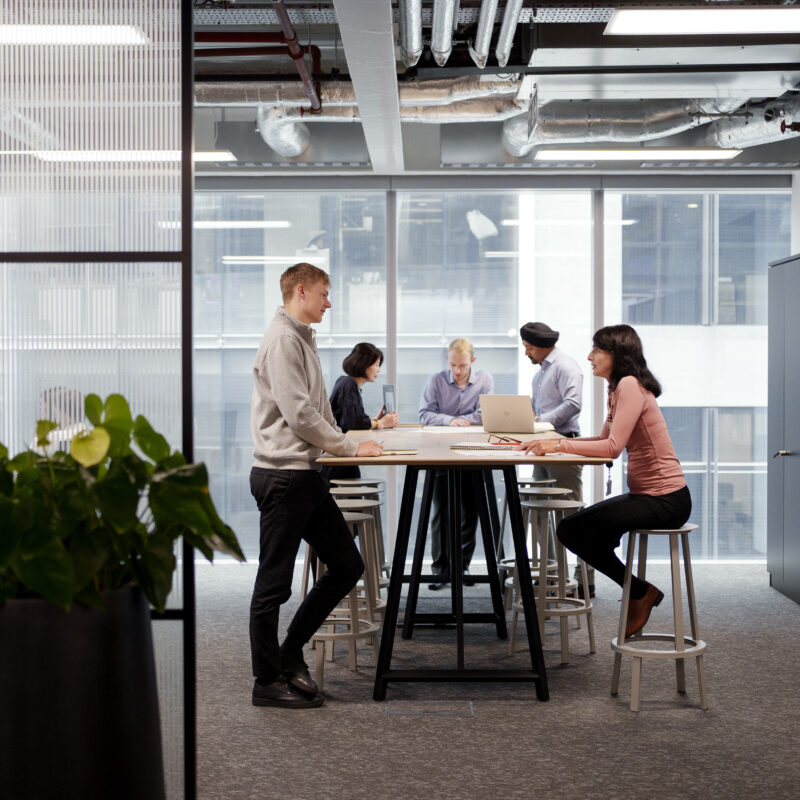 Bannerafbeelding voor de pagina diversiteit en inclusiviteit op de RPS-website: Vijf diverse medewerkers van RPS overleggen samen aan een tafel.